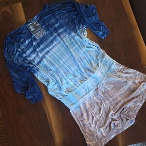 Young Fabulous & Broke Blue and White Jumpsuit